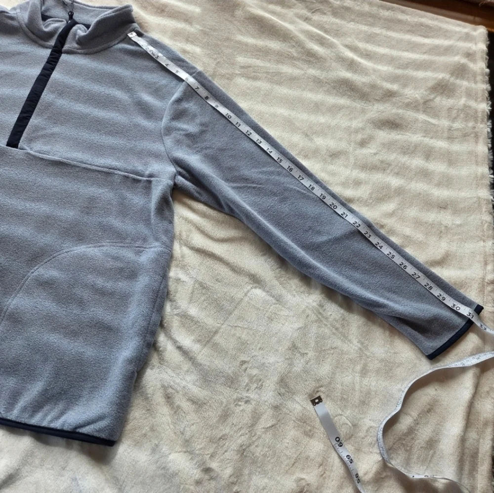 Men’s Polar Fleece High Neck 1/2 Zip Sweatshirt Blue Size Large Outdoor Ranch - Picture 9 of 10